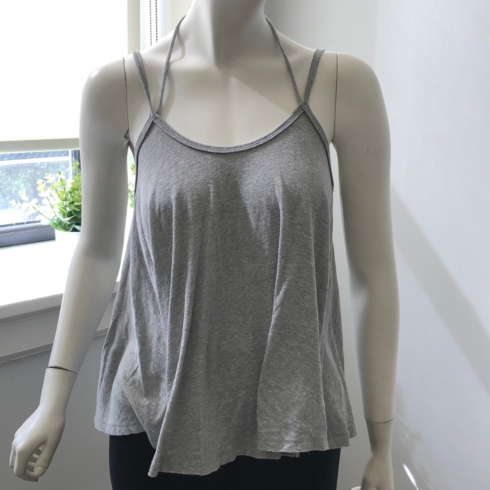 We The Free Gray Double-Strap Tank Top